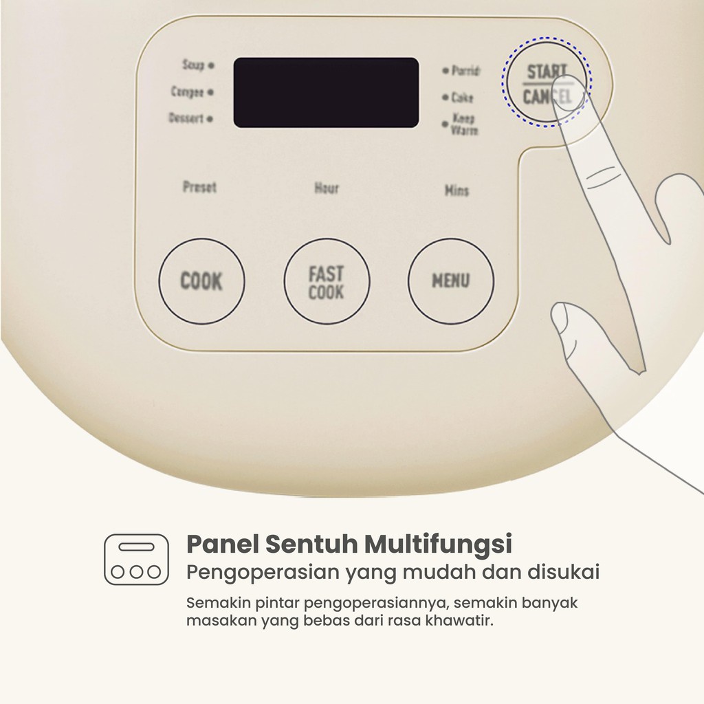 Emily Digital Rice Cooker 2L/Penanak Nasi Multifungsi ERC-43002