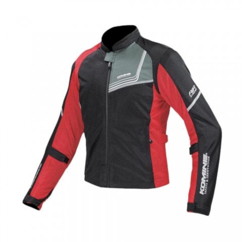 Jaket Motor Komine JK-117 Black Red Protector Full Mesh Jacket Touring Original