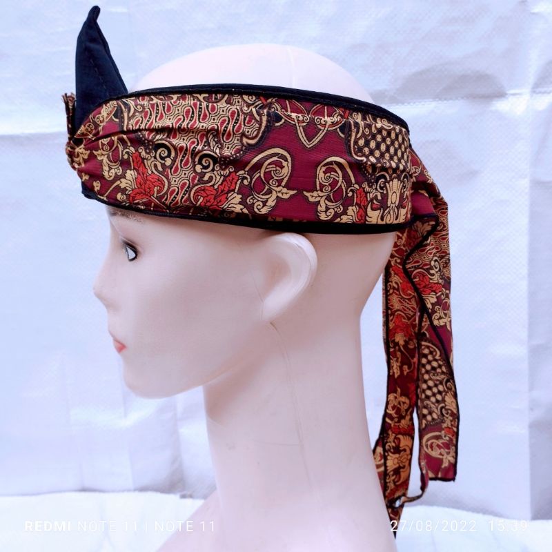 Iket kepala sunda motif seragam pangsi /iket sunda anak&amp;dewasa motif batik pangsi/sonagar/iket kepala tali