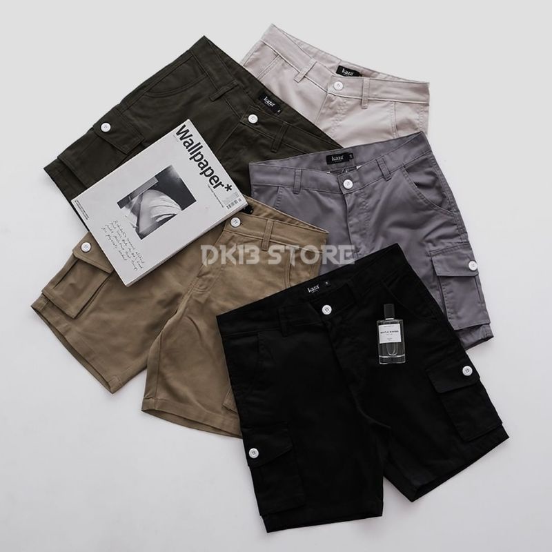 Celana Cargo Pendek Pria Original Quality Non Strecth Size 28-38