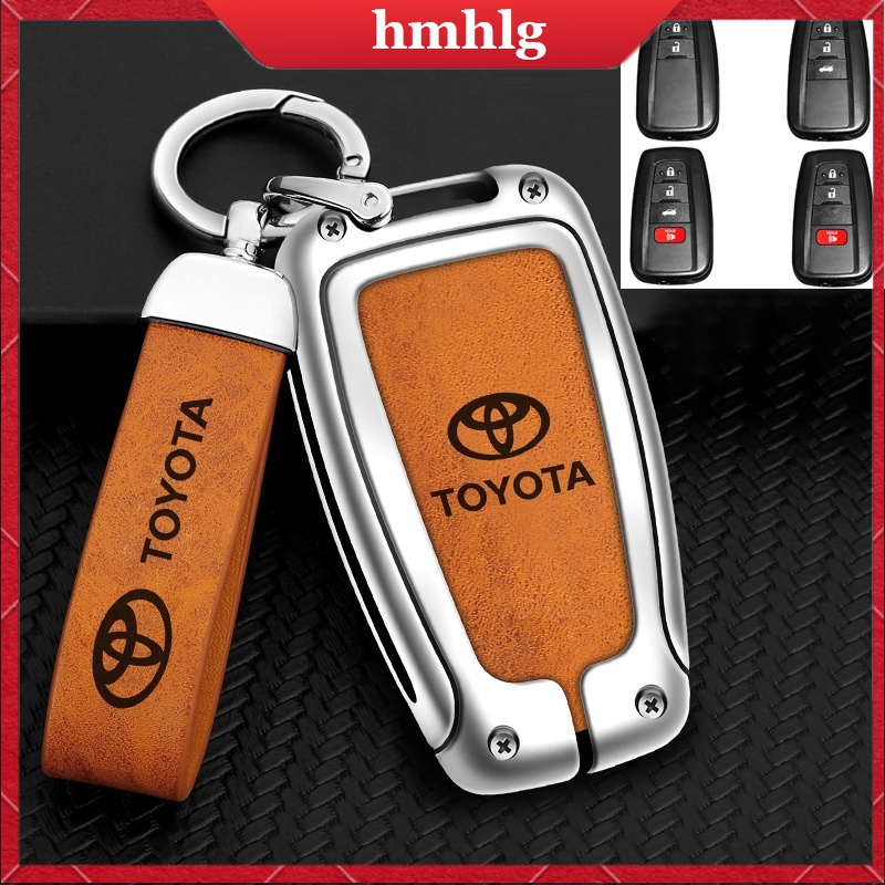 Case Kunci Mobil Bahan Kulit Zinc Alloy Untuk Toyota Corolla Altis Corolla Cross Camry RAV 4 Keyless Entry