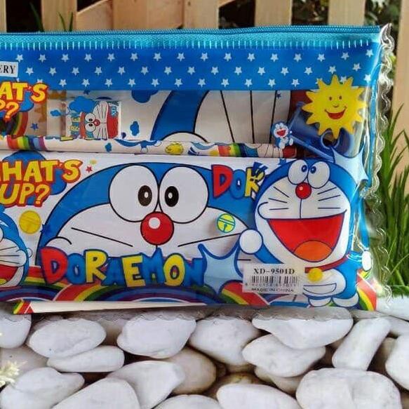 

Set Stationary Alat Tulis Lengkap DORAEMON Kantong Dompet Souvenir