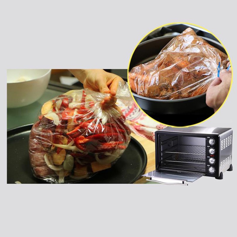 10pcs Kantong Kalkun Panggang Bahan Nilon Tahan Panas Untuk Dapur
