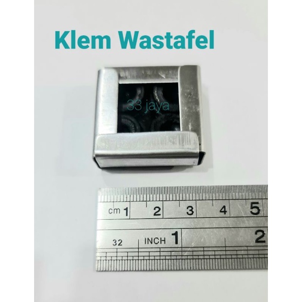 Klem Wastafel Ambalan Jepit Kaca n Karet