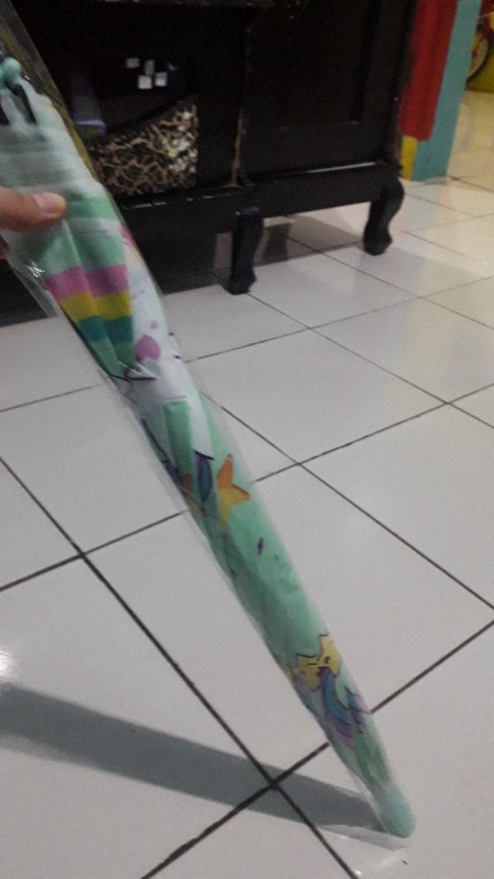 Jktumbrella / Payung Anak Unicorn / Tongkat / Dof / Plastik - 1171