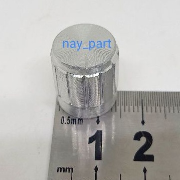 Knop Potensio 14mm Silver