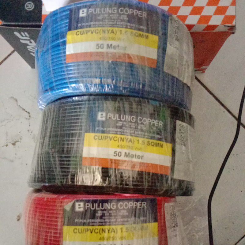 KABEL PULUNG COPPER NYA TUNGGAL 1X1,5MM 50meter