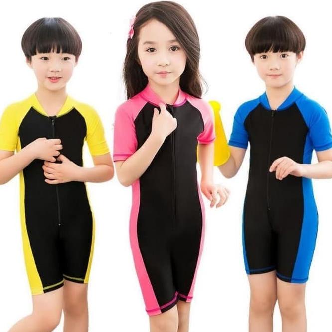 Baju Renang POLOS Anak-anak Pakaian Renang Swimsuit Swimwear