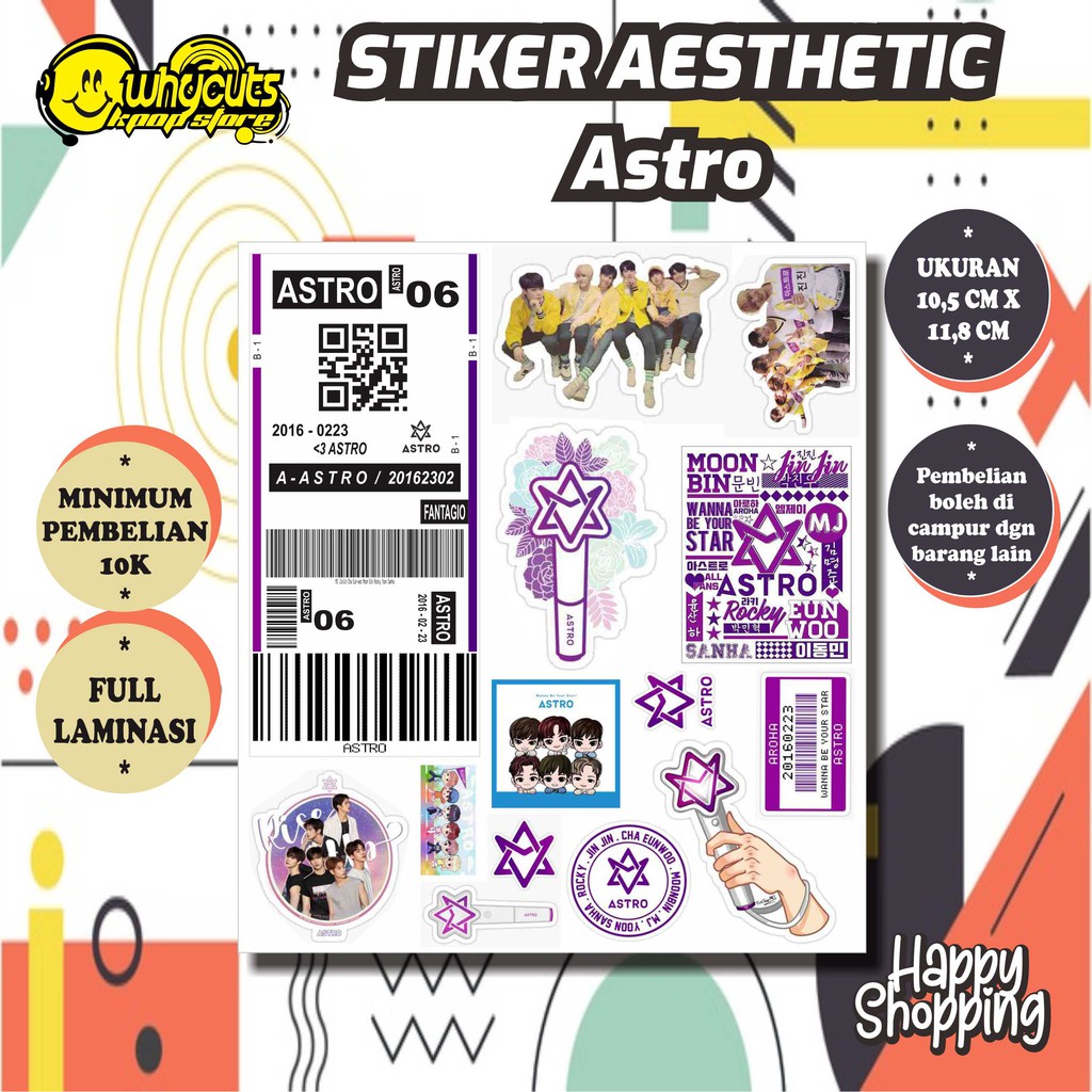 [BACA DESKRIPSI PRODUK] STIKER AESTHETIC SEVENTEEN , ASTRO , ENHYPEN , TREASURE (READY STOK )