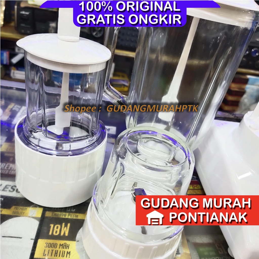 Blender Miyako 3in1 kaca BL 102 GS BL102GS 3in1 glass juice pelumat bumbu kering basah campuran