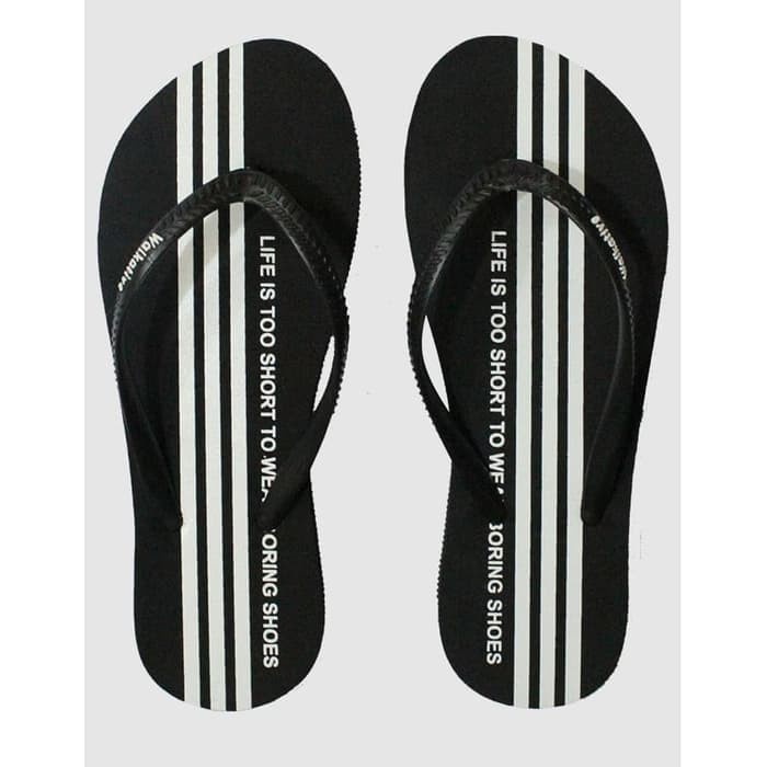 Sandal Jepit Wanita Walkactive Stripe Putih