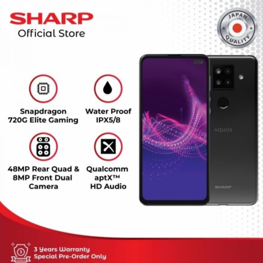 HP Sharp SH-S40P AQUOS Sense4 Plus / HP Android Sharp SHS40P Garansi Resmi