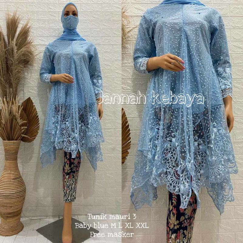 SET KEBAYA TUNIK TILE /KEBAYA TUNIK TILE IMPORT/KEBAYA TUNIK TILE PREMIUM