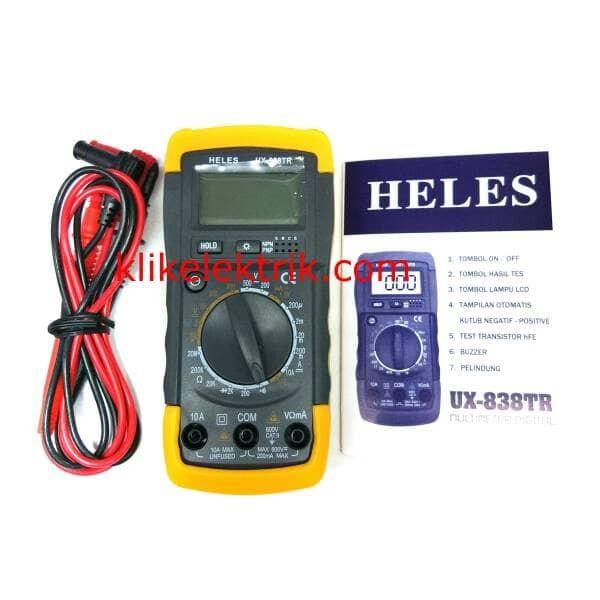 Arus Multitester Digital Heles Ux838Tr Multimeter Avometer Heles Ux 838Tr