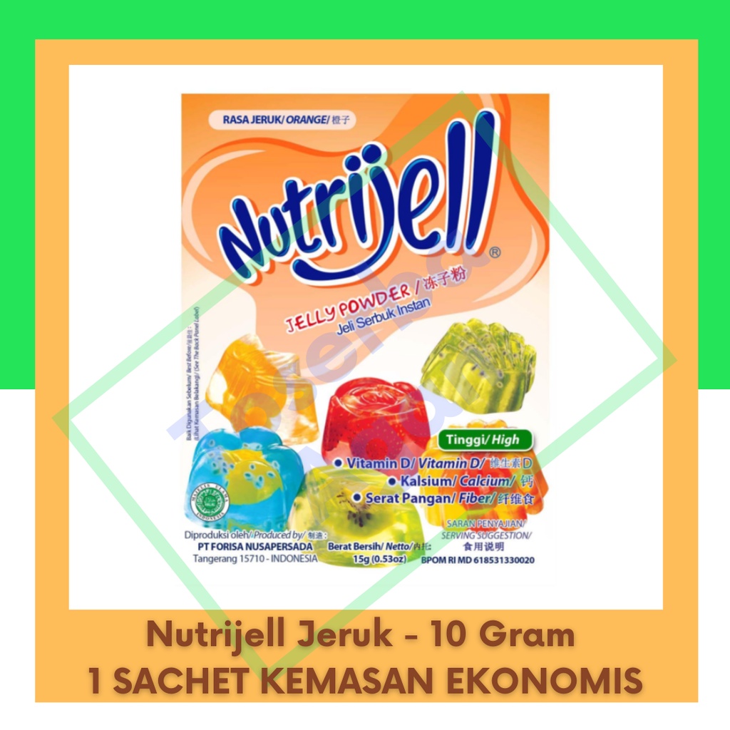 Nutrijell Jeruk - 10 gr Jelly Kemasan Ekonomis