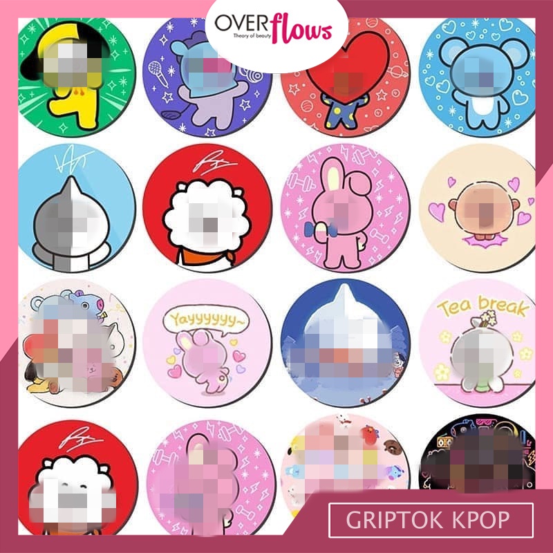 OVERFLOWS.ID ✿ Popsocket  Acylic Bulat K-Pop koreaGriptok Pop Socket Akrilik Karakter