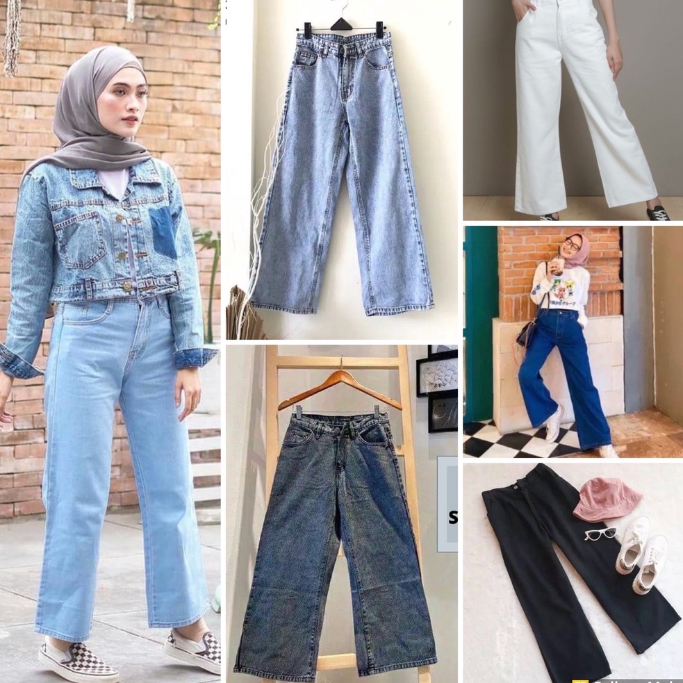 MOZZA KULOT JEANS | GFS SYAKIRA KULOT JEANS | DELONIK KULOT JEANS WARNA | CULOTTES / PALAZZO DENIM