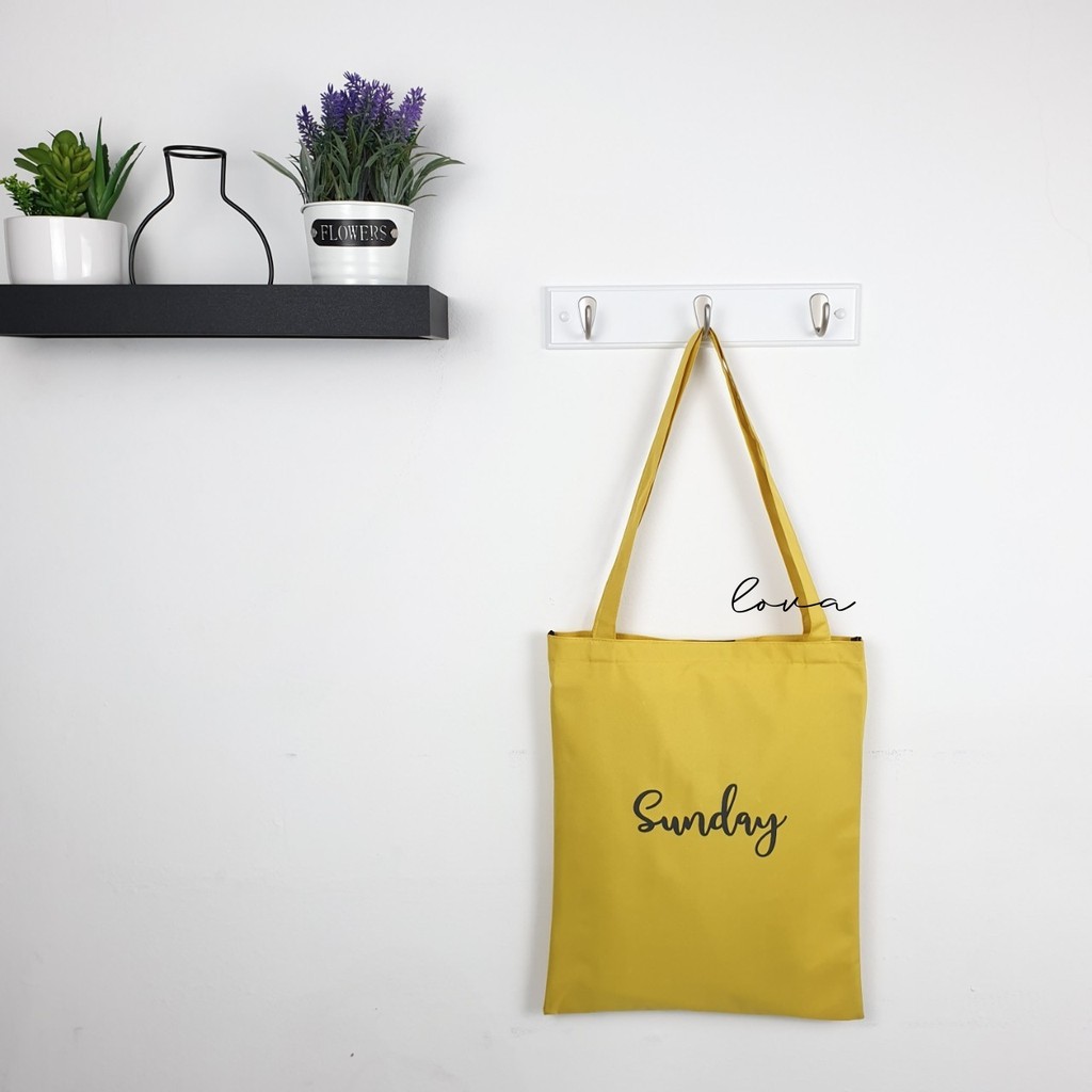 [LOKAL] DOMMO - D1029 DAYS Dari Jakarta BISA COD ToteBag DAILY TOTE BAG NAMA HARI