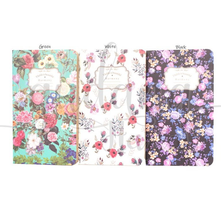 

Notebook Vintage Flower Bunga Rose Kertas Coklat Unik Notes Buku GH 308013