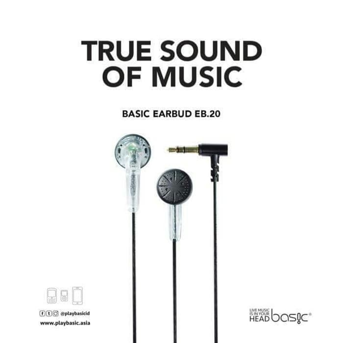 Basic EB20 EB.20 Earbud Earphone mirip Vemonk v1 Henset Headset