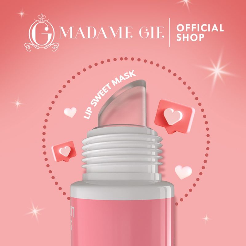 Madame gie Sweet Lip Mask|Masker Scrub Pencerah bibir Original