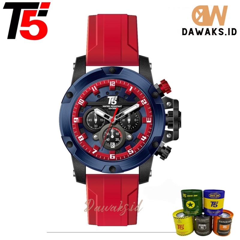 JAM TANGAN PRIA T5 3913 ORIGINAL 100% CHRONO AKTIF TAHAN AIR JAM TANGAN T5 100% ORIGINAL FREE BOX+PA