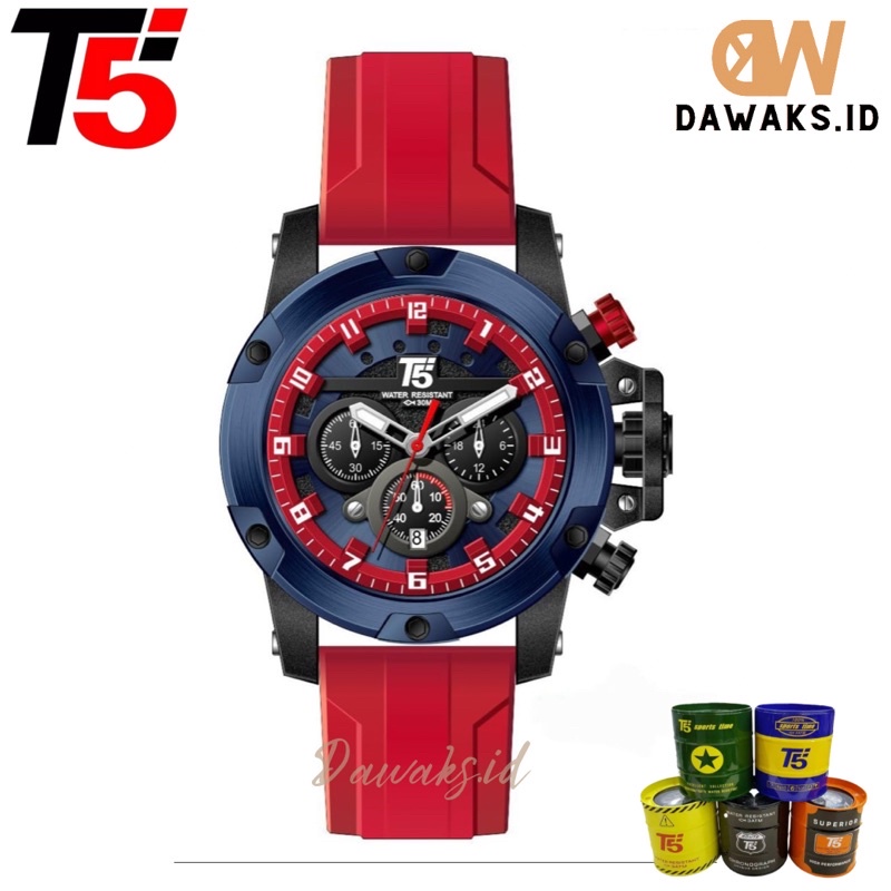 JAM TANGAN PRIA T5 3913 ORIGINAL 100% CHRONO AKTIF TAHAN AIR JAM TANGAN T5 100% ORIGINAL FREE BOX+PA