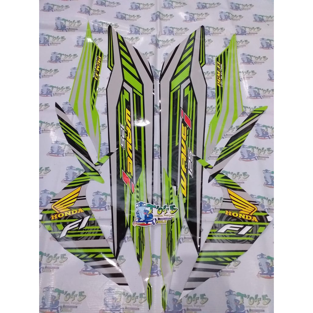 Sticker striping wave i 125 helm in custom