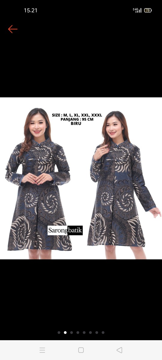 Atasan Tunik Batik Wanita Kencono Tb0017sb