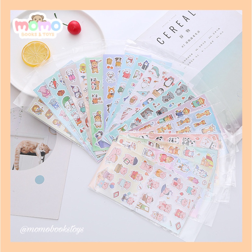 

[MOMO] Stiker Anak Kartun Binatang Animals | Stiker Tempel Buku Scrapbook Diary | Sticker Tumblr Hp Laptop Mainan Anak Lucu Cute DIY Kado Murah Hadiah Perpisahan untuk Guru Murid Teman Kelas Reward Anak Tugas