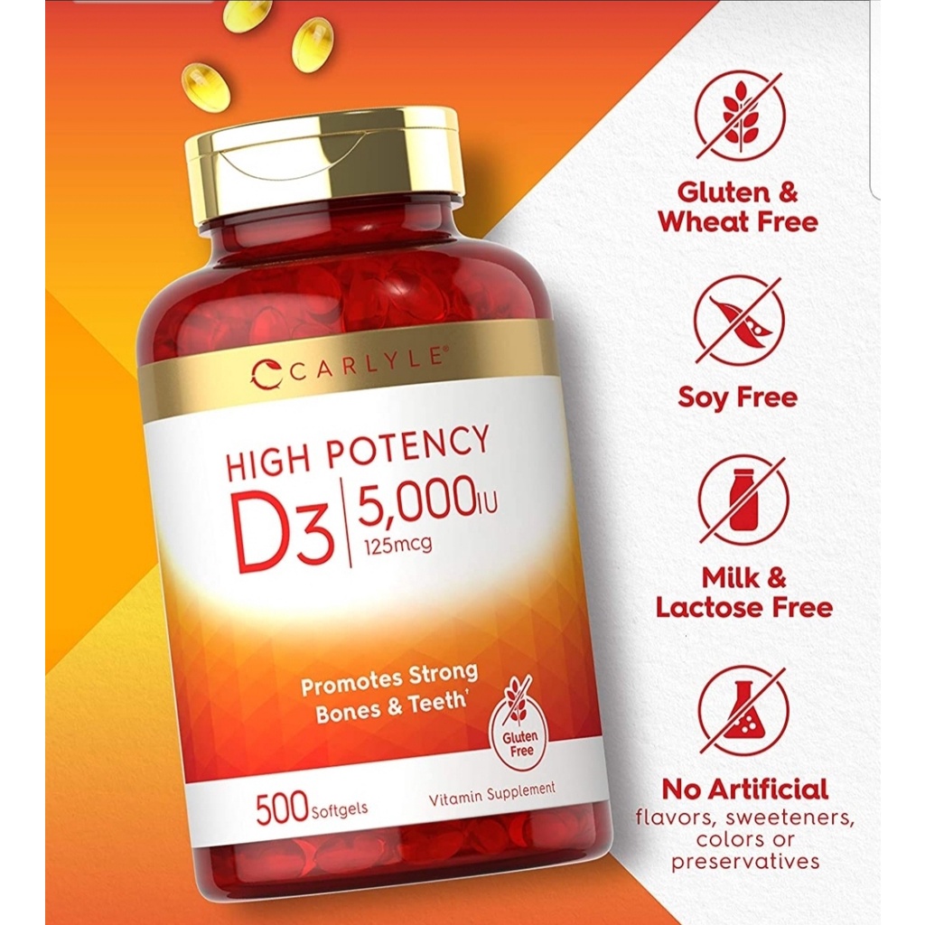 Vitamin D3 5000iu Carlyle....Isi 500softgells