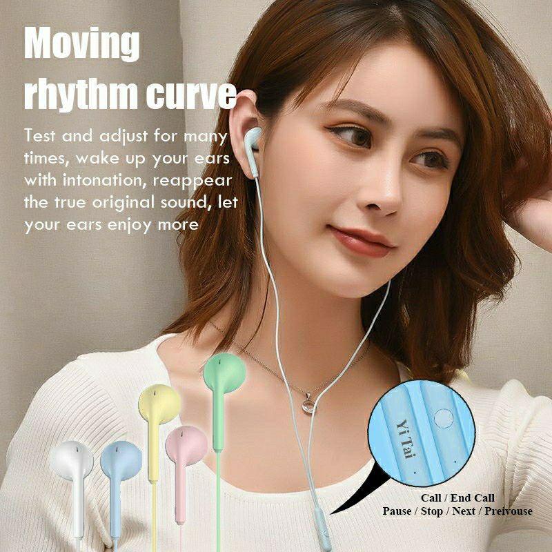 HEADSET EARPHONE MACARON EXTRA BASS MURAH JACK 3,5 MM YITAI-19 UNIVERSAL HP PHONE |2067