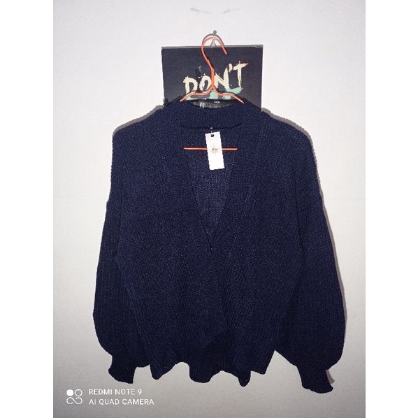 ELDIO CARDIGAN RAJUT OVERSIZE ALIVIA PREMIUM-navy