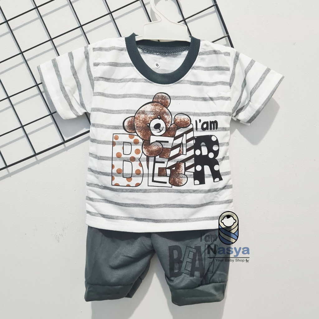 [RS-003] Setelan Baju, Anak laki-laki usia 3-12 bulan motif KEREN