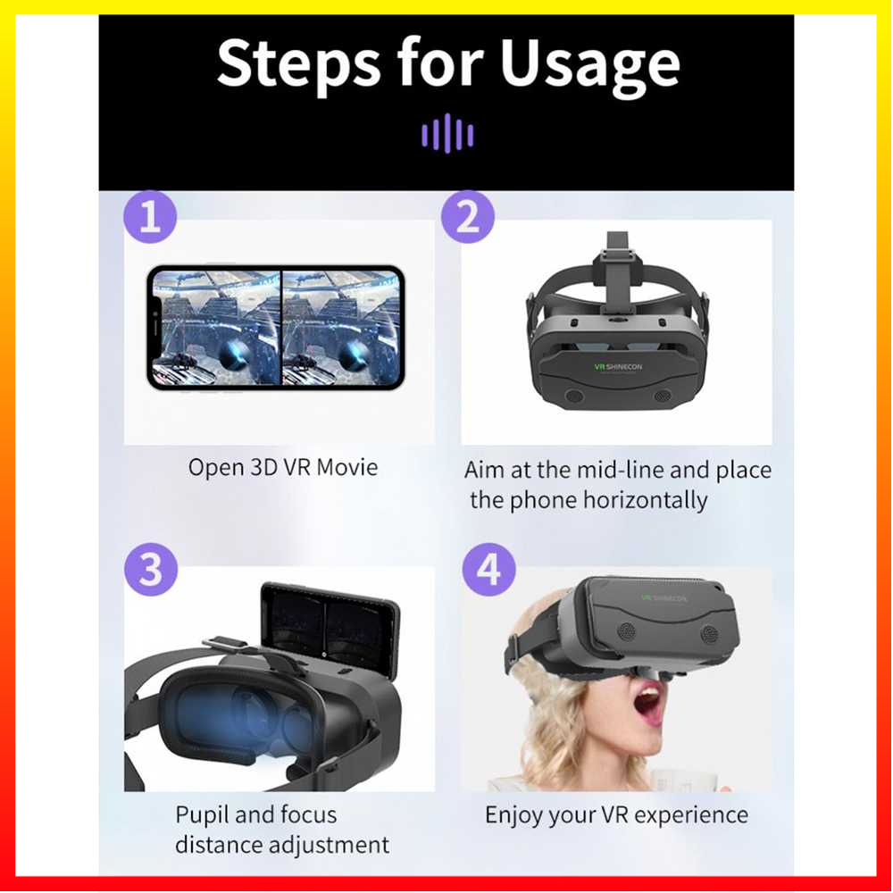 VR Box 3D IMAX Giant Screen Virtual Reality Glasses Kesesuaian Smartphone 4.7 inch Sampai 7 inch Shinecon G13 - 7RTHOJBK