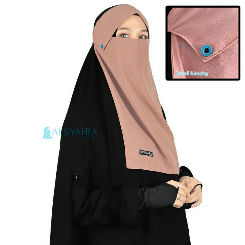 Alsyahra Exclusive Niqab Poni kancing Raudhah Sifon Premium