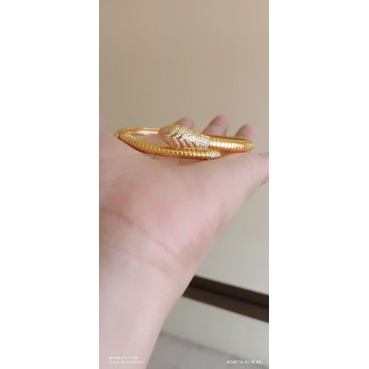 gelang model naga warna mas 24karat
