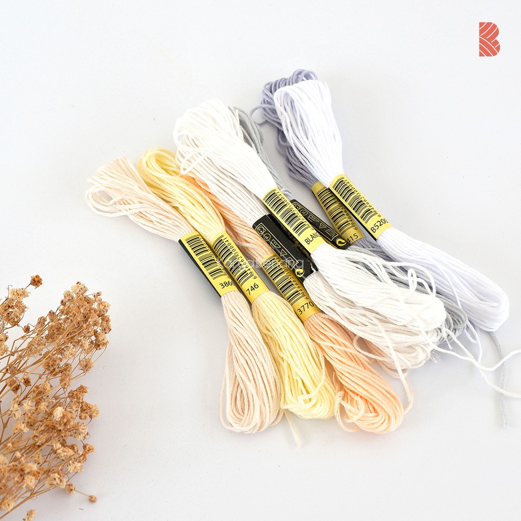 Jual Benang Sulam Warna Terang - putih | Shopee Indonesia