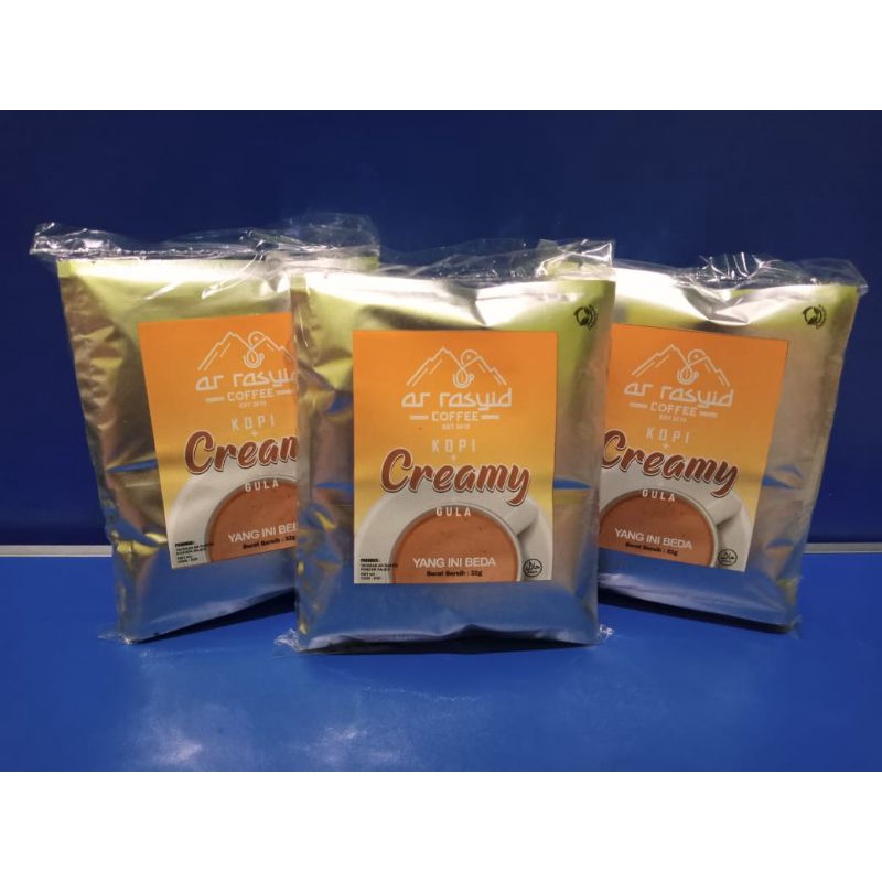 

PROMO COFFEE CREAMY/KOPI + CREAMY + GULA ARRASYID 1 PACK ISI 10 SACHET 32 GRAM
