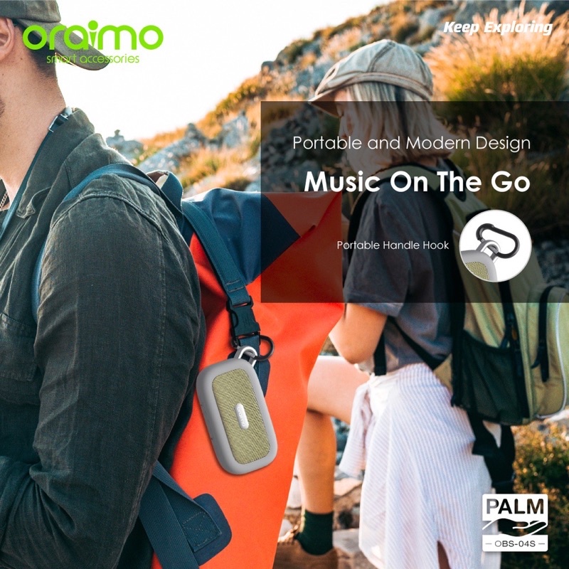 Oraimo OBS-04S Palm Ultra-Portable Wireless Bluetooth Speaker Garansi 1 Tahun