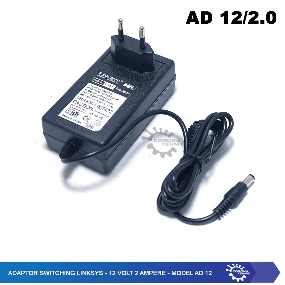 LinkSYS - Model AD-12 - Adaptor 12 Volt 2 Ampere