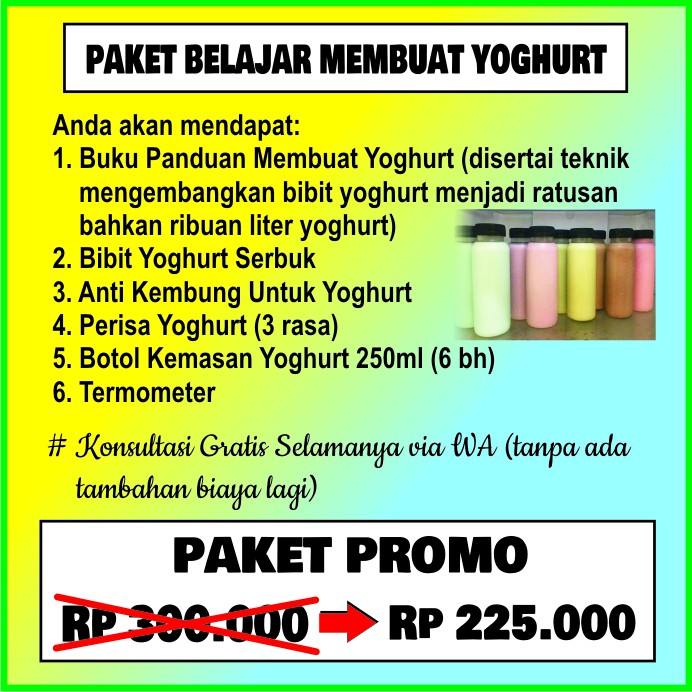 

Paket Belajar Membuat Minuman Yoghurt Lengkap Dengan Tutorial Cara Membuat Yoghurt dan Bibit Yoghurt