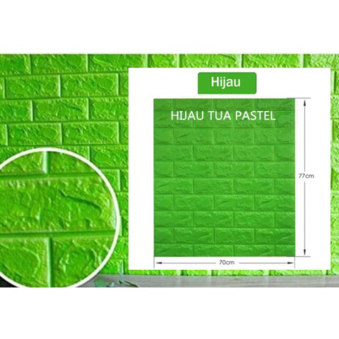 Wallpaper Dinding Wallpaper Foam Motif Bata Matte Dan Glossy 3D Ukuran 70X77 Cm - WORLDHOME