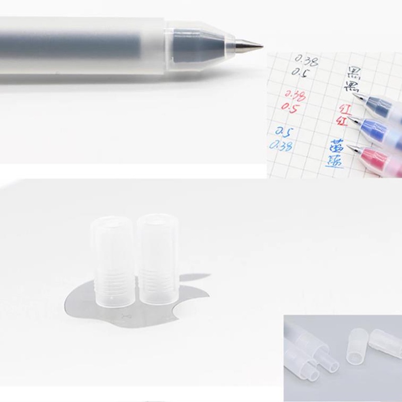 {LUCKID}5pcs Muji Moma Japan 0.38mm/0.5mm Non-toxic Gel Ink Pen Blue/Black