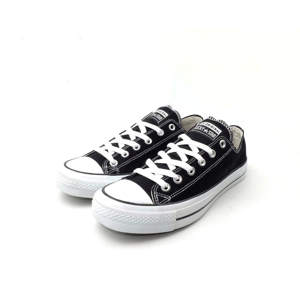 Lucky Star AF1 Low Black White Sepatu Sneakers Canvas Kasual