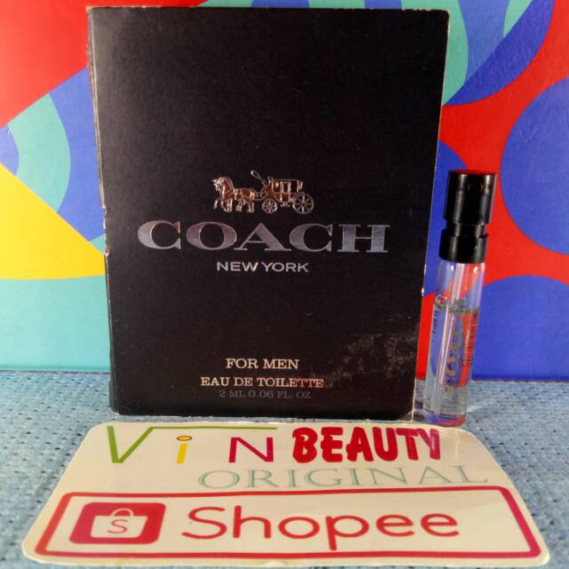 Vial Parfum OriginaL Coach New York For Men EDT 2 ml Murah