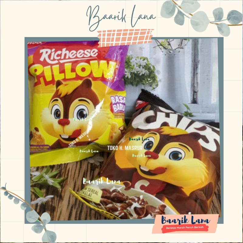 Sereal Simba Choco Chips Snack  30gr | Richeese Pillow Snack 20gr