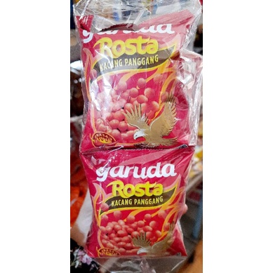 Garuda Rosta kacang oven / Garuda Kacang Koro / Garuda Kacang Kulit/ Kacang Atom Manis Gurih renceng 11 gr x 10pcs