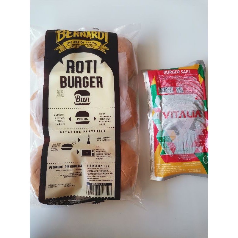 

Roti Burger Bun Polos Bernardi Isi 6s Free/gratis Vitalia Ham Isi 10s By Al's Shop