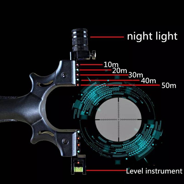 KETAPEL GREYHOUND FLATBAND SLINGSHOT WITH LED OPTIC SCOPE HARD RESIN